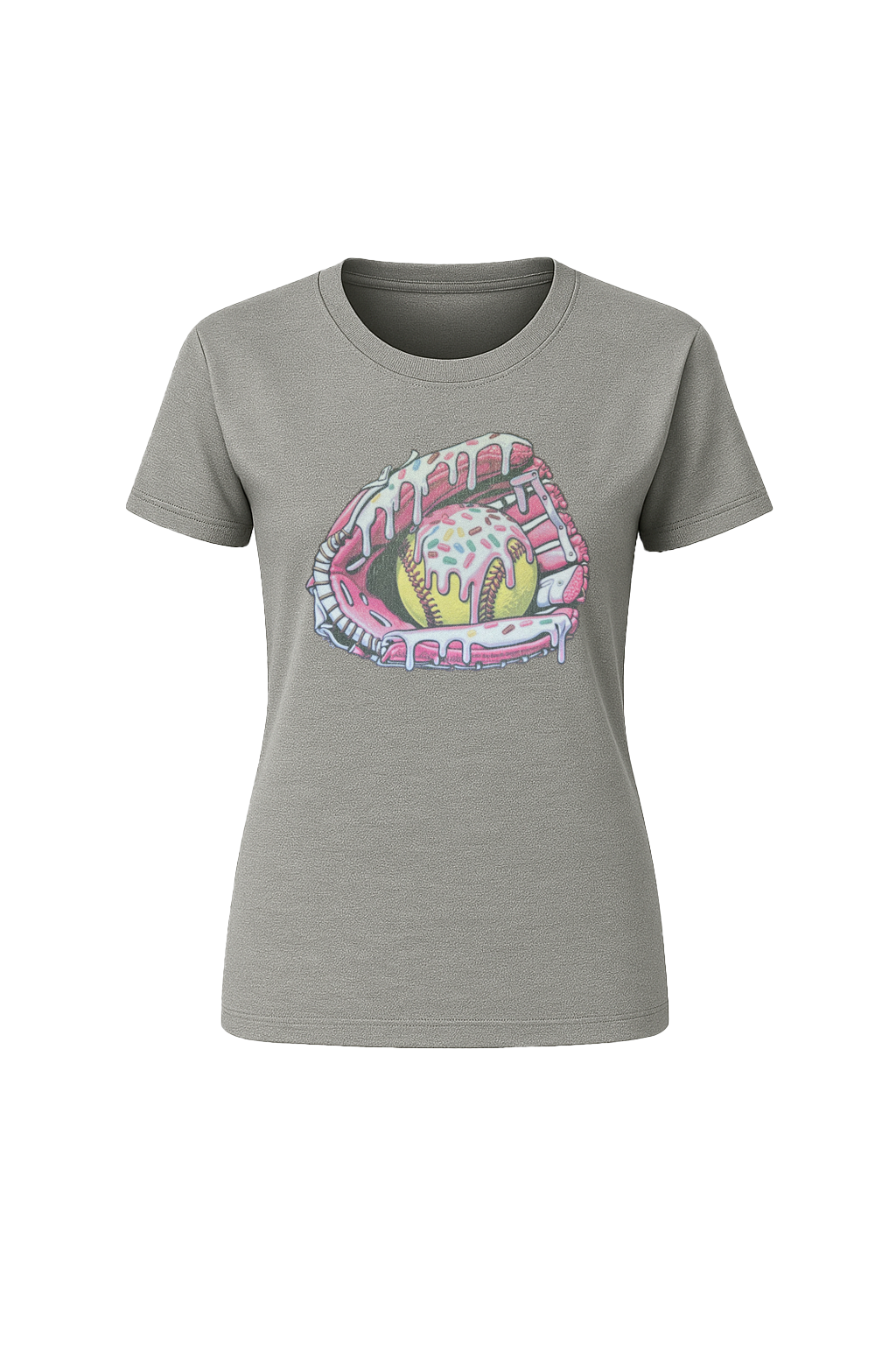 Glitter Softball Sundae Short Sleeve Tee