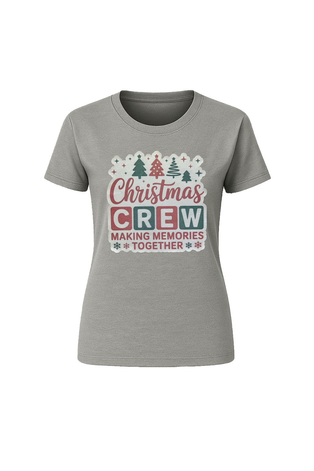 Glitter Christmas Crew Short Sleeve Tee