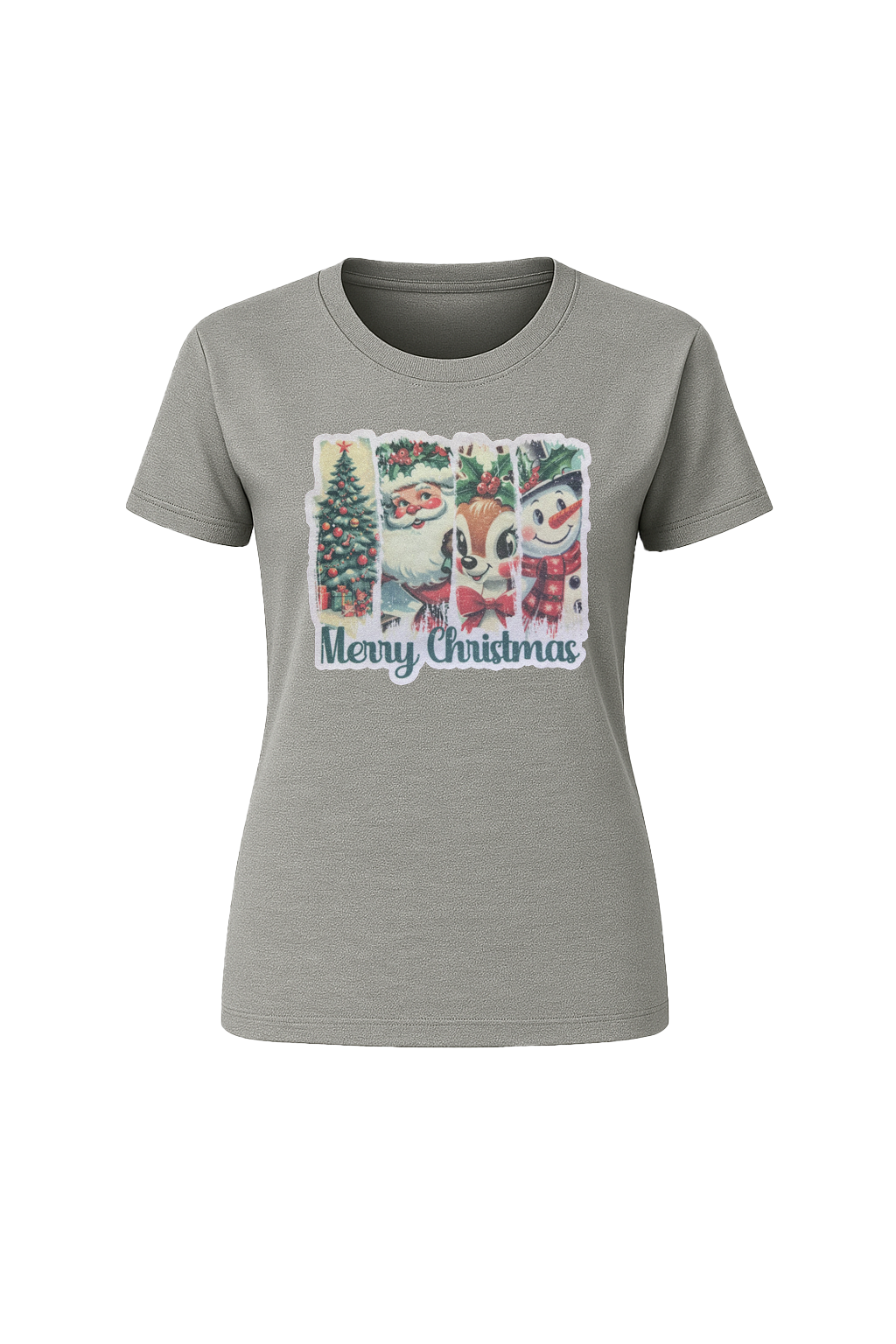 Glitter Christmas Collage Short Sleeve Tee