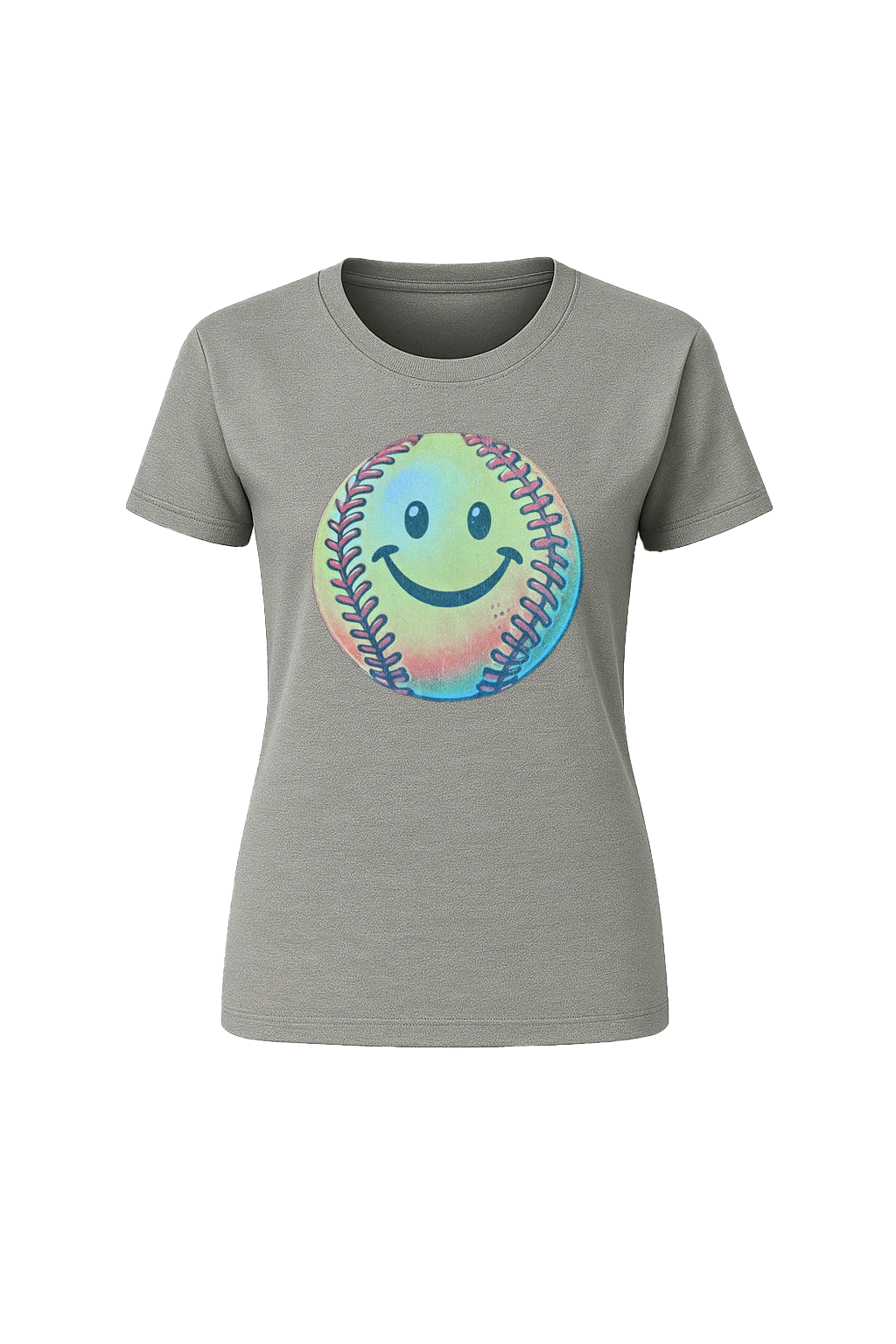 Glitter Happy Softball Short Sleeve Tee