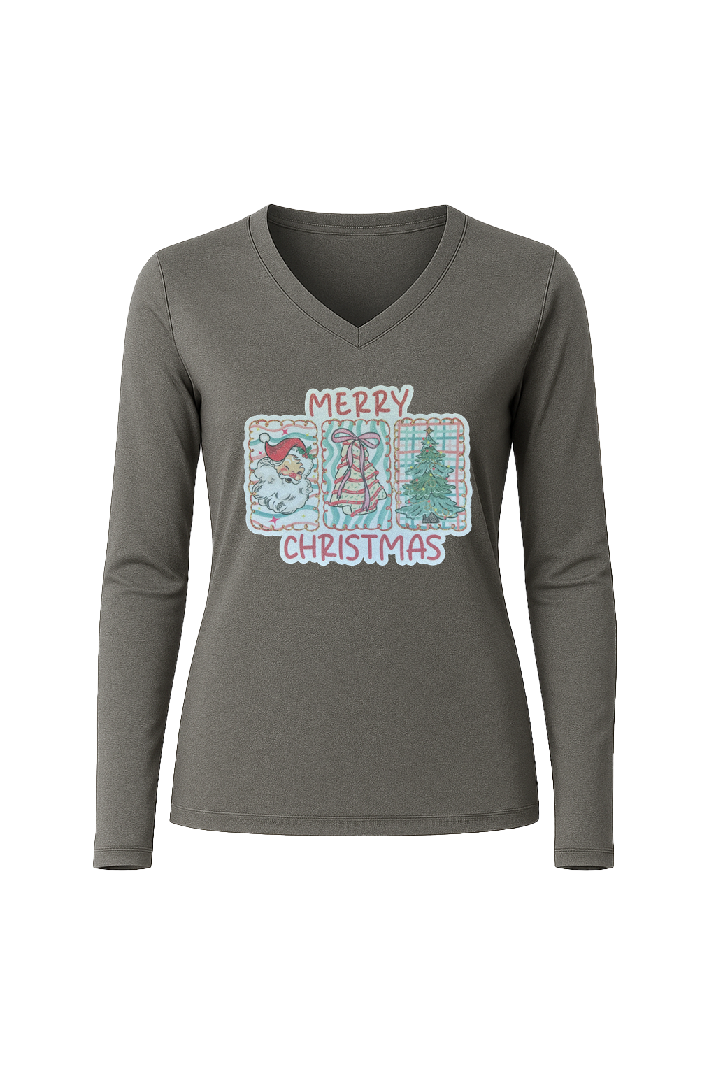 Glitter Three Wishes Long Sleeve V-Neck Tee