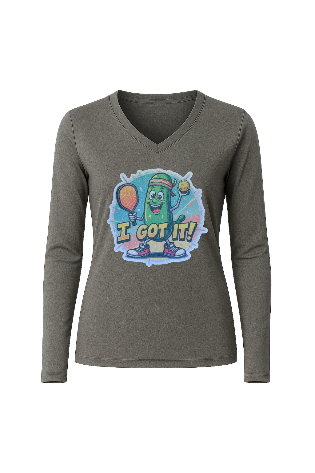Glitter I Got It Long Sleeve V-Neck Tee