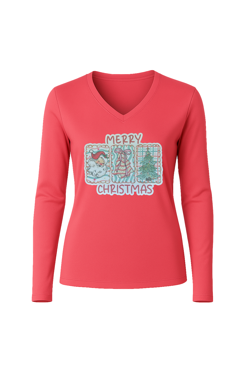 Glitter Three Wishes Long Sleeve V-Neck Tee