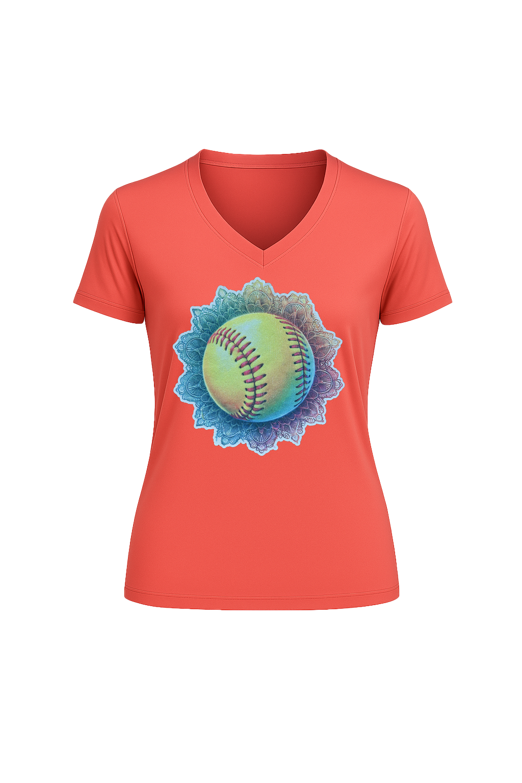 Glitter Tie-Dye Triple Short Sleeve V-Neck Tee