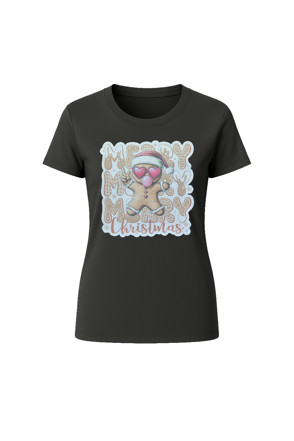 Glitter Gingerbread Bubble Pop Short Sleeve Tee