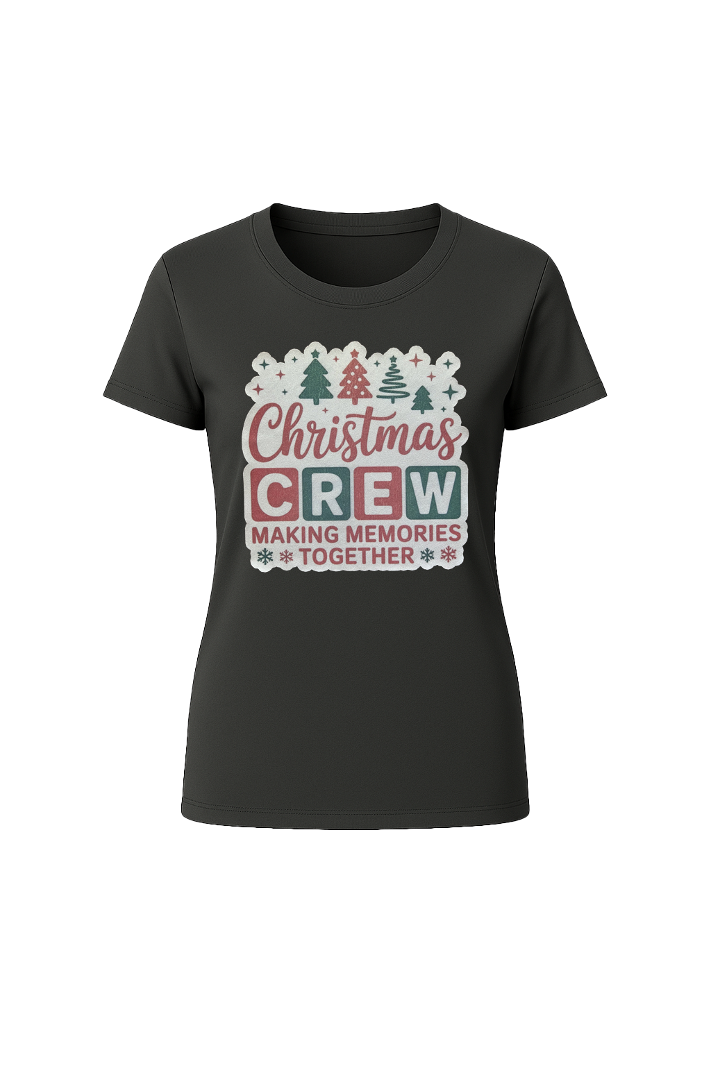 Glitter Christmas Crew Short Sleeve Tee