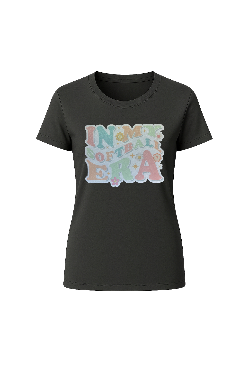 Glitter Softball Era Short Sleeve Tee