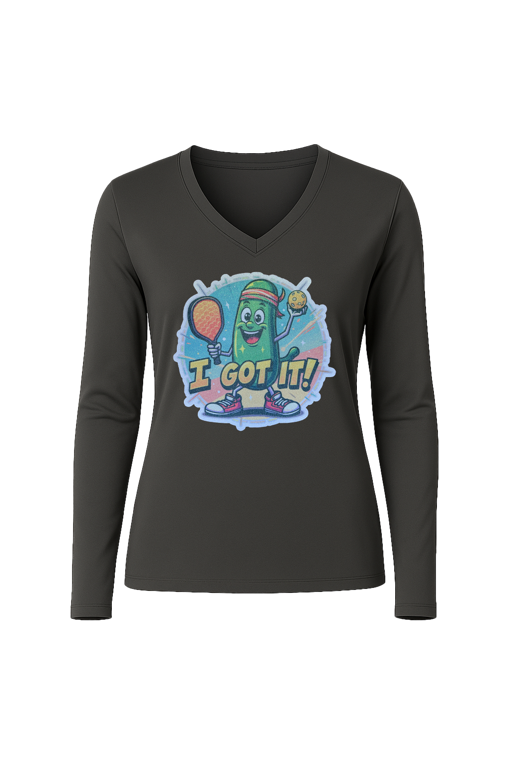 Glitter I Got It Long Sleeve V-Neck Tee