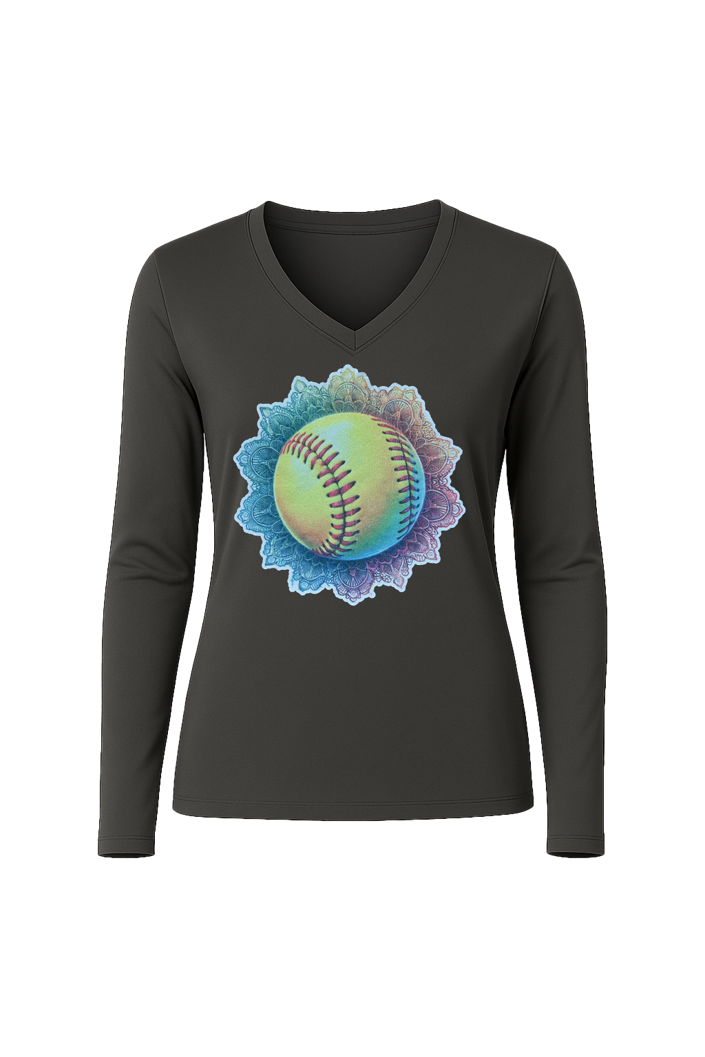 Glitter Tie-Dye Triple Long Sleeve V-Neck Tee