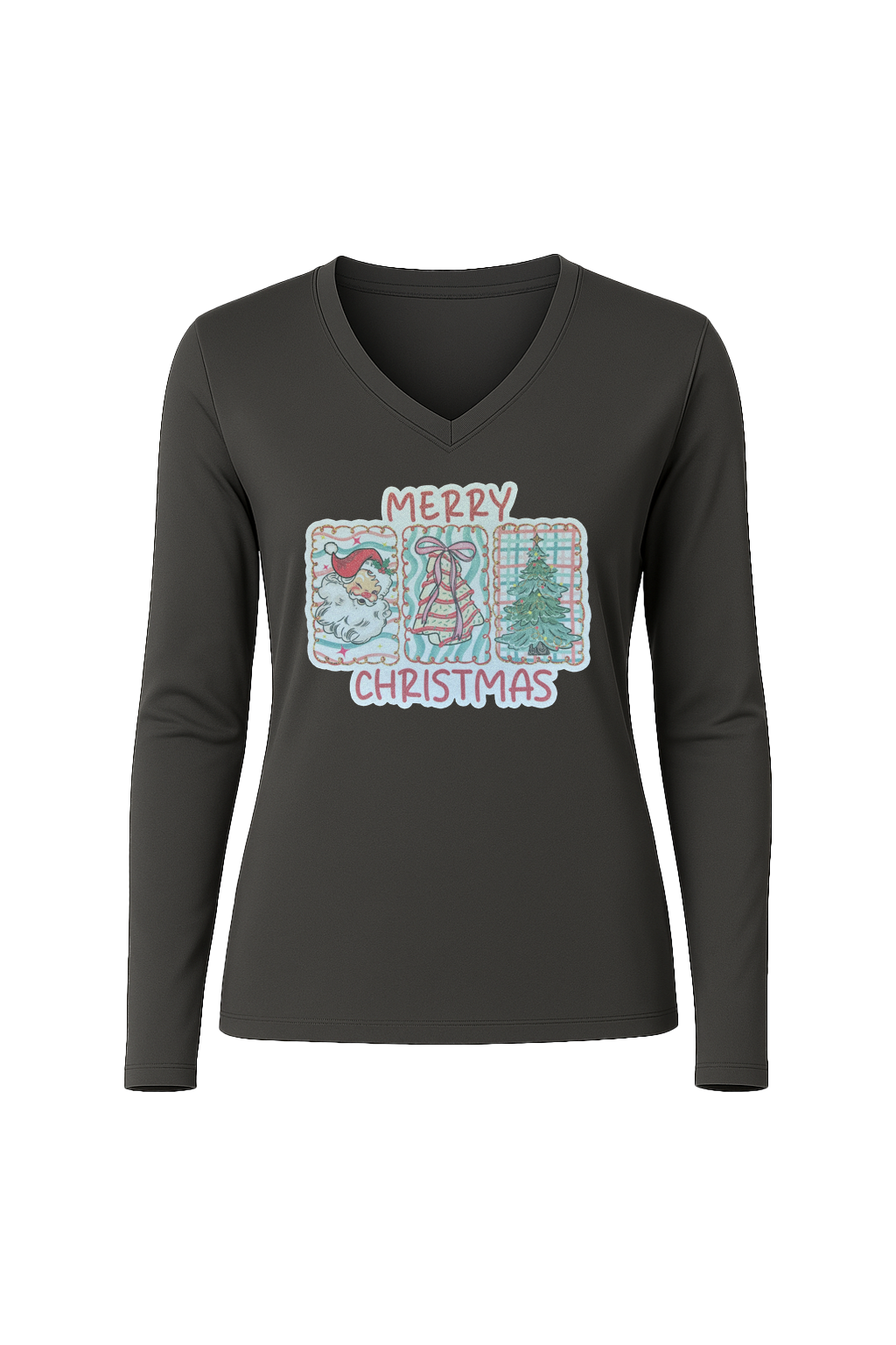 Glitter Three Wishes Long Sleeve V-Neck Tee