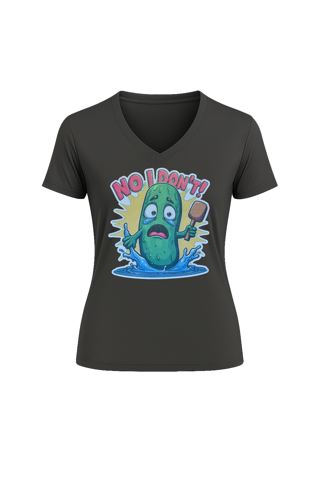 Glitter No I Don't Short Sleeve V-Neck Tee