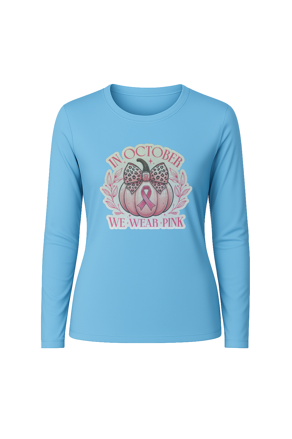 Glitter We Wear Pink Long Sleeve Tee UPF 50