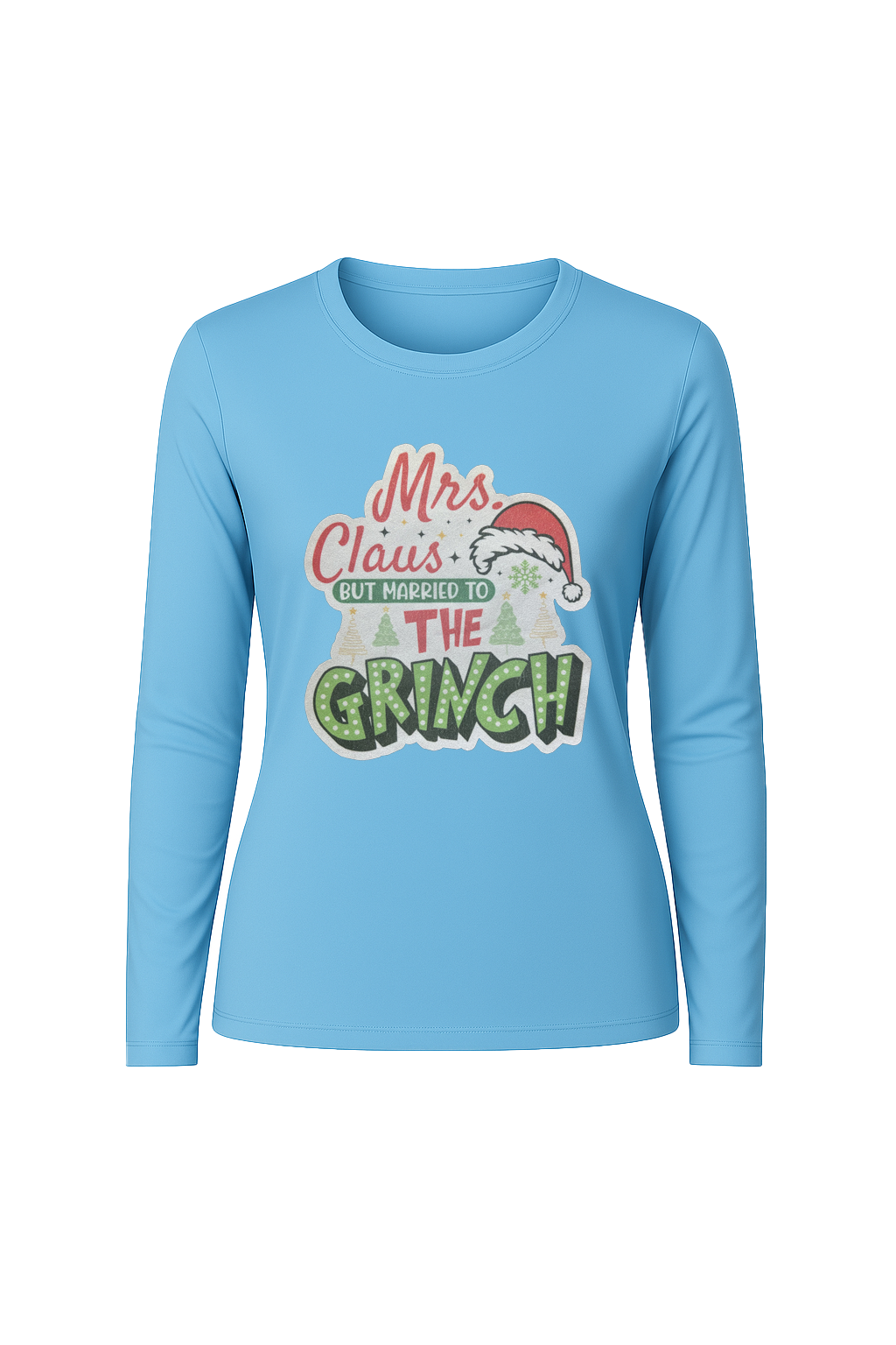 Glitter Married To The Grinch Long Sleeve Tee UPF 50