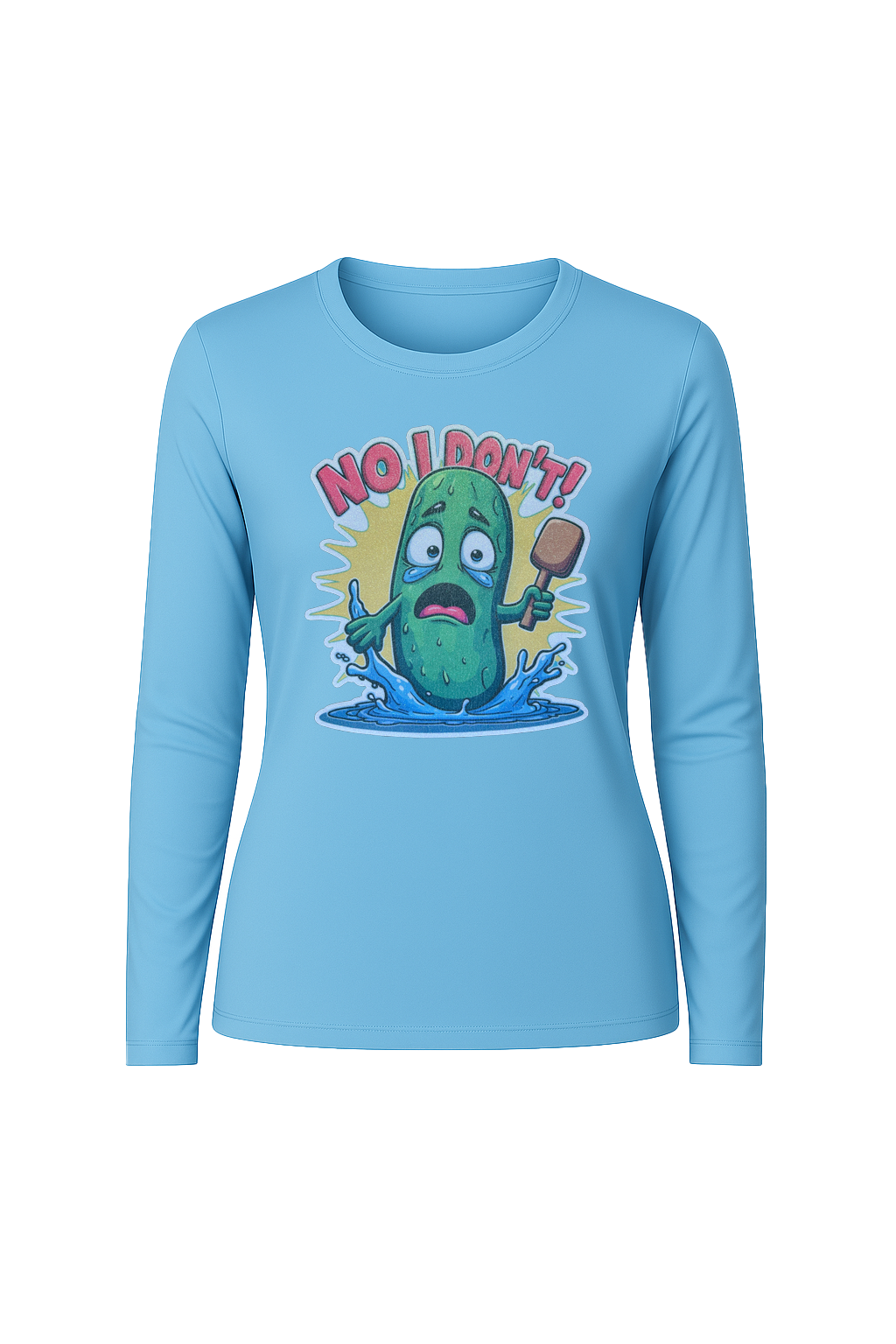 Glitter No I Don't Long Sleeve Tee UPF 50