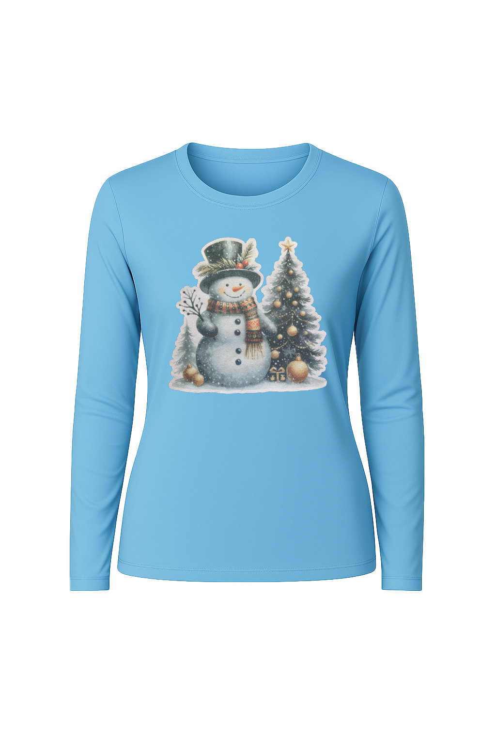 Glitter Festive Frosty Long Sleeve Tee UPF 50