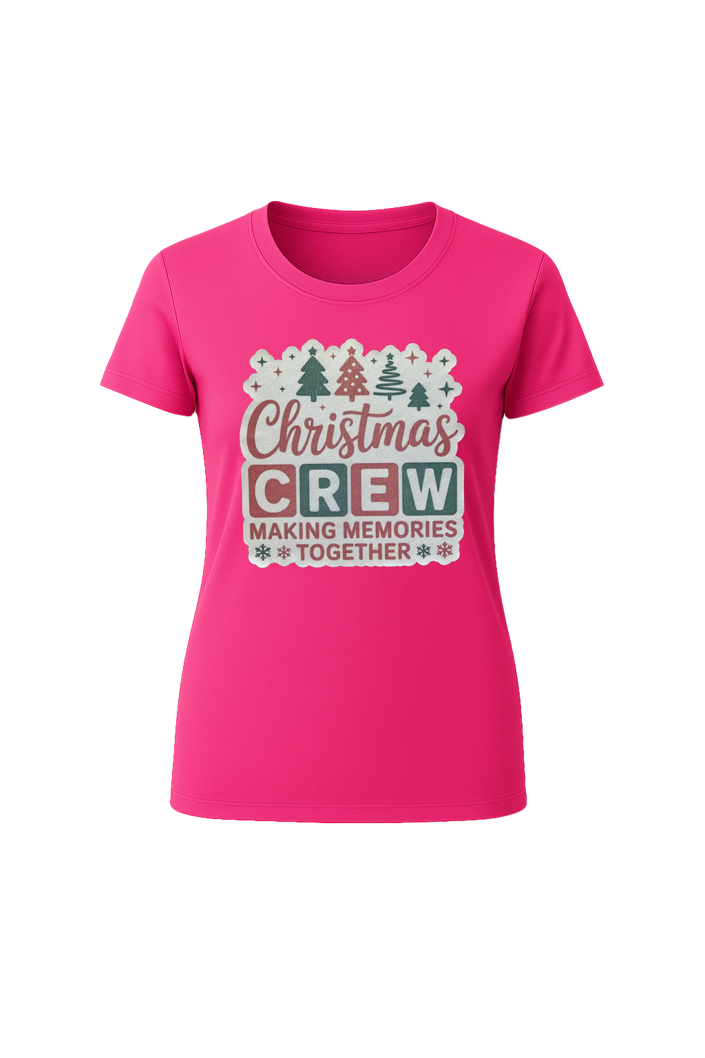 Glitter Christmas Crew Short Sleeve Tee