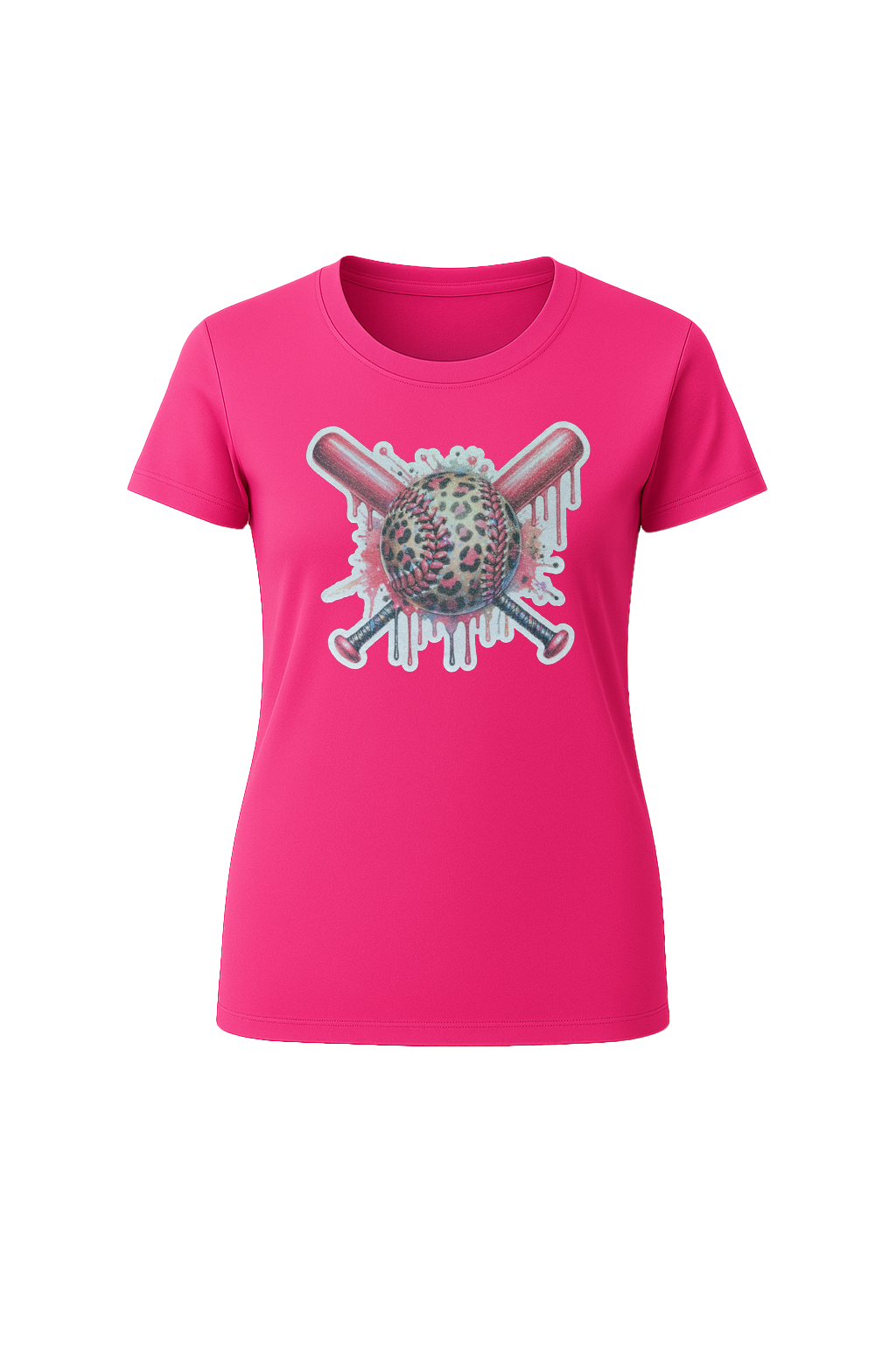 Glitter Leopard Drip Short Sleeve Tee