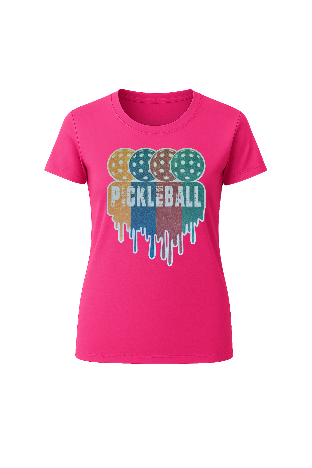 Glitter Pickleball Drip Short Sleeve Tee