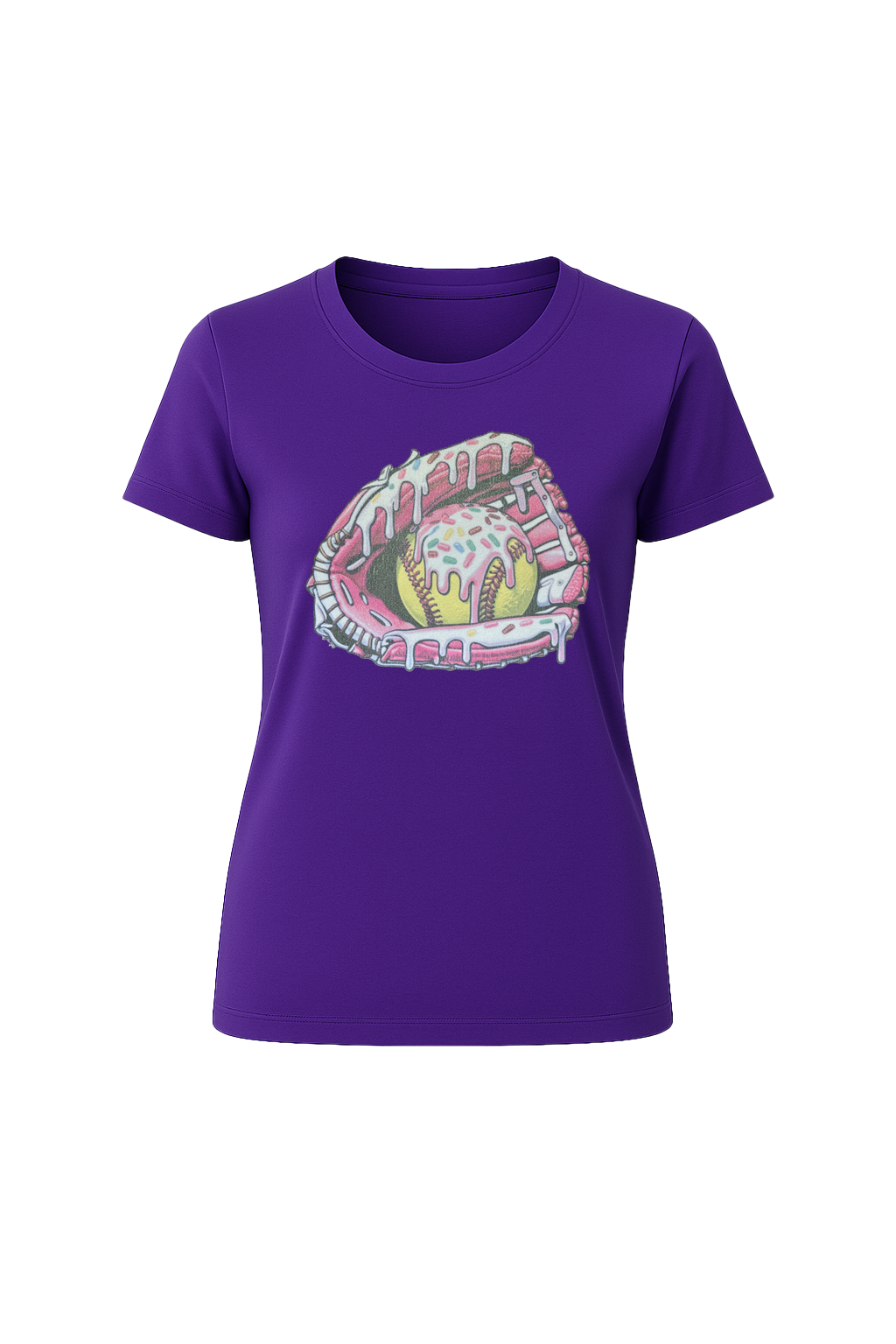 Glitter Softball Sundae Short Sleeve Tee