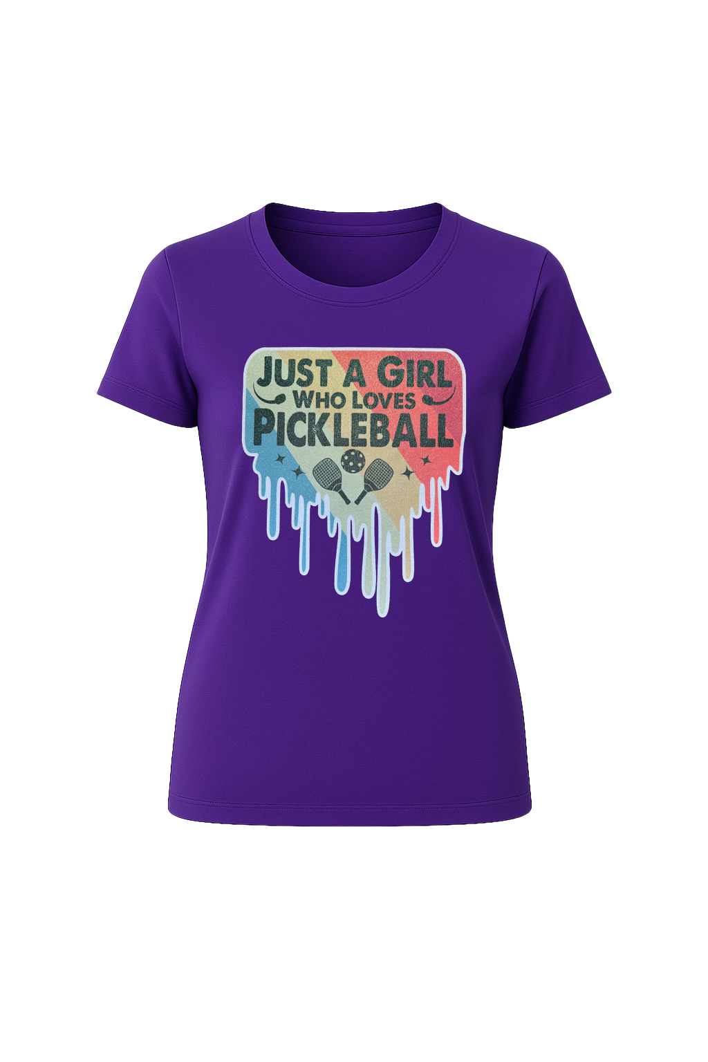 Glitter Girl Loves Pickleball Short Sleeve Tee