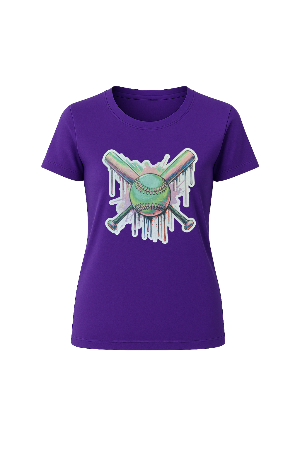 Glitter Green Drip Bats Short Sleeve Tee