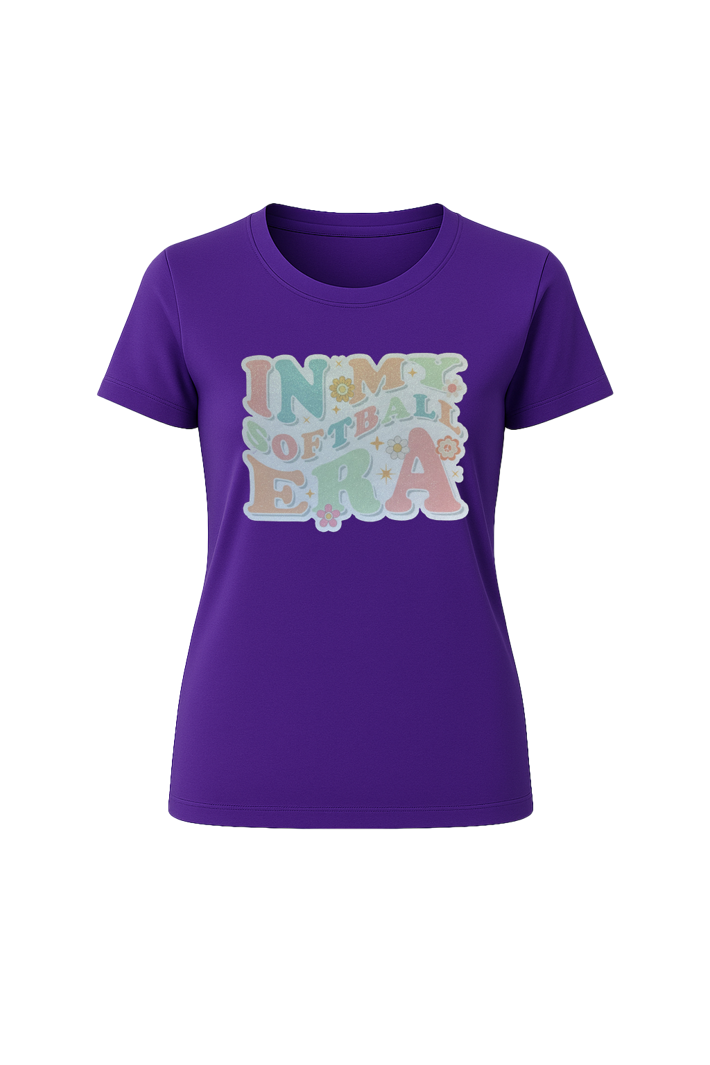 Glitter Softball Era Short Sleeve Tee