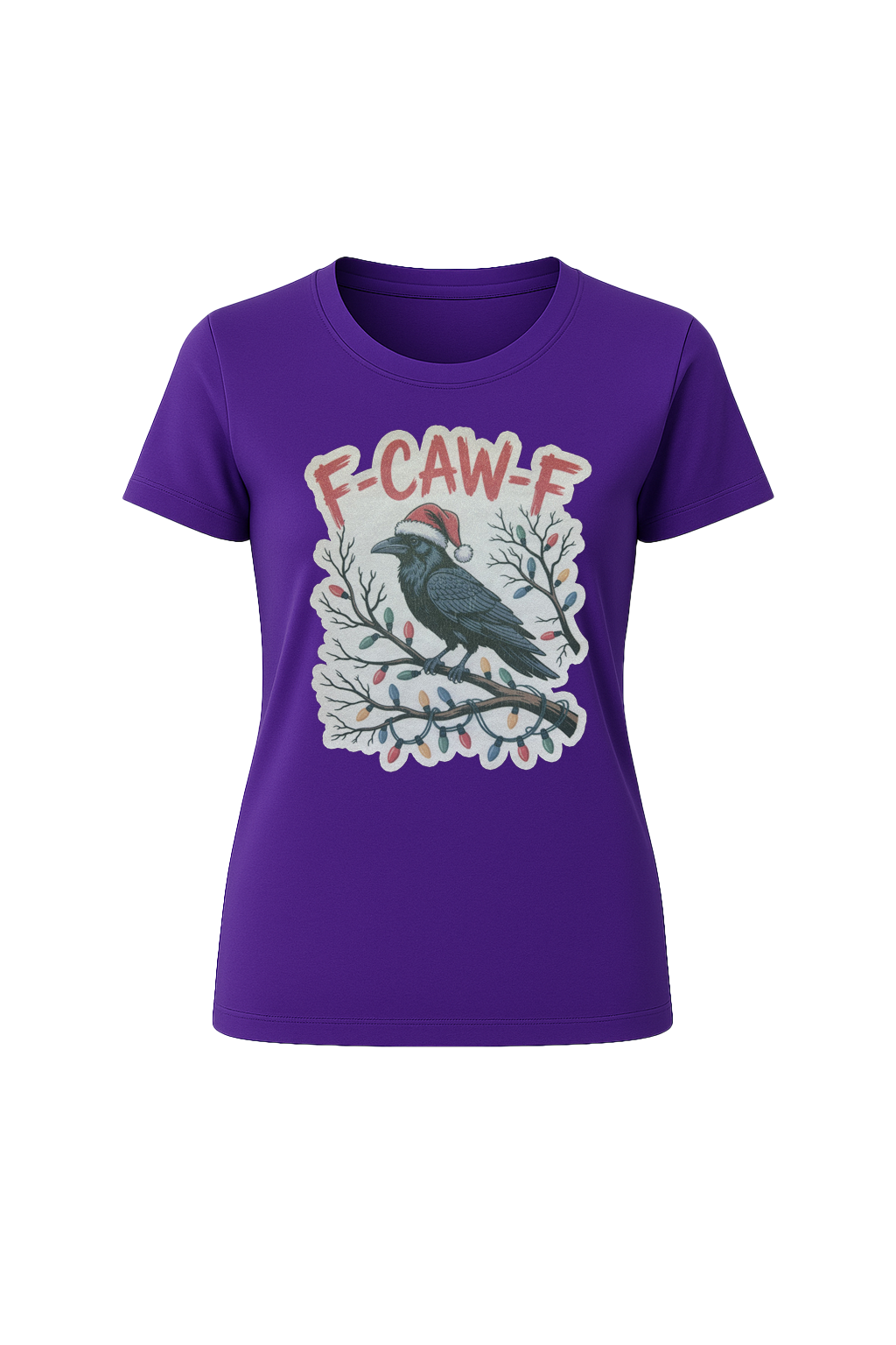 Glitter Christmas Crow Short Sleeve Tee