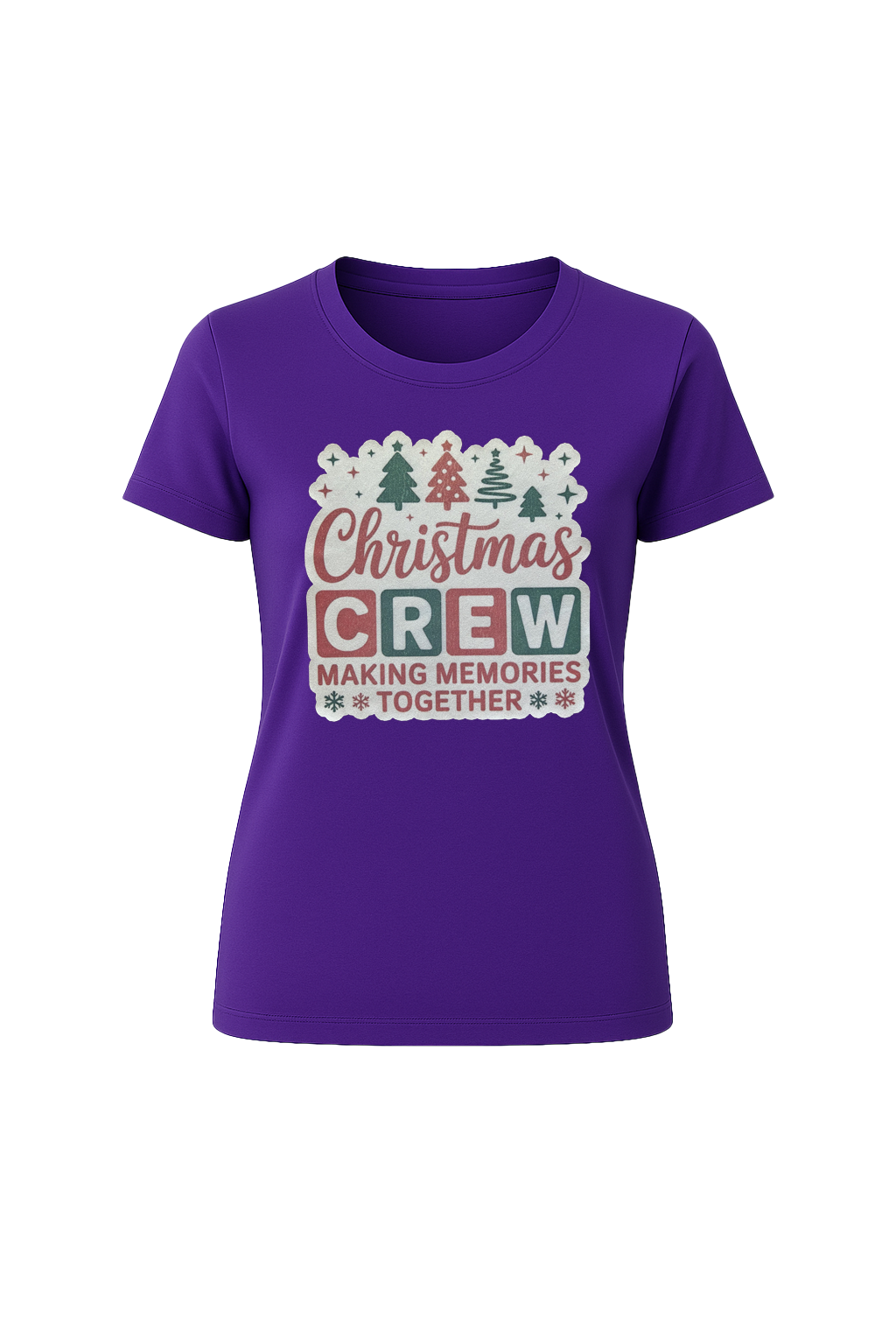 Glitter Christmas Crew Short Sleeve Tee