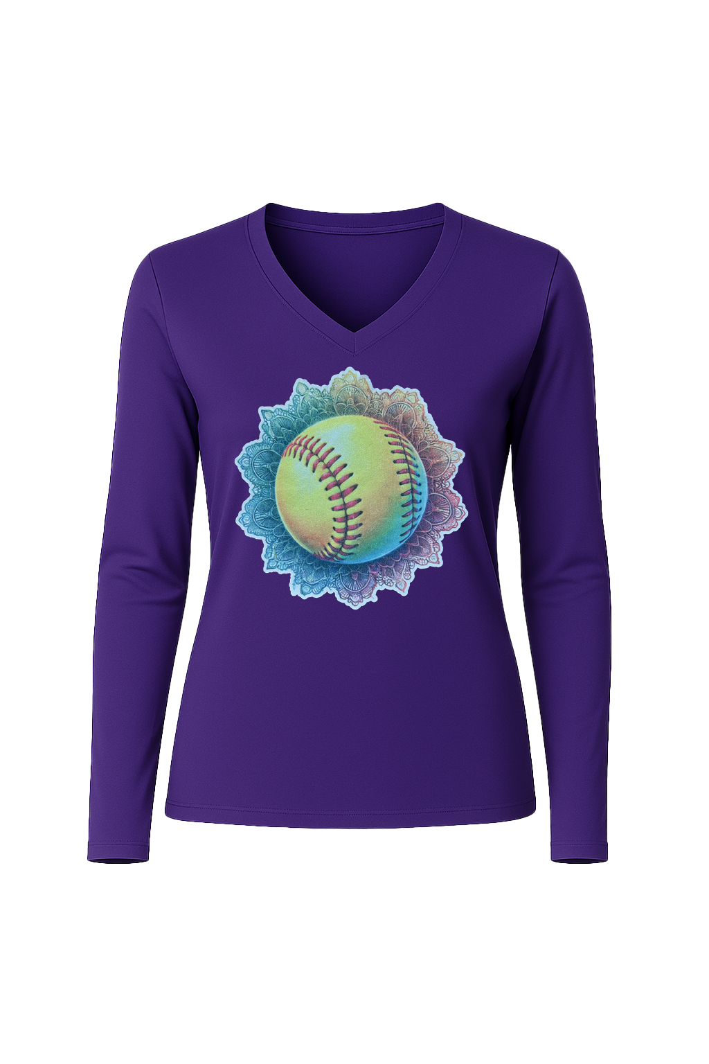 Glitter Tie-Dye Triple Long Sleeve V-Neck Tee