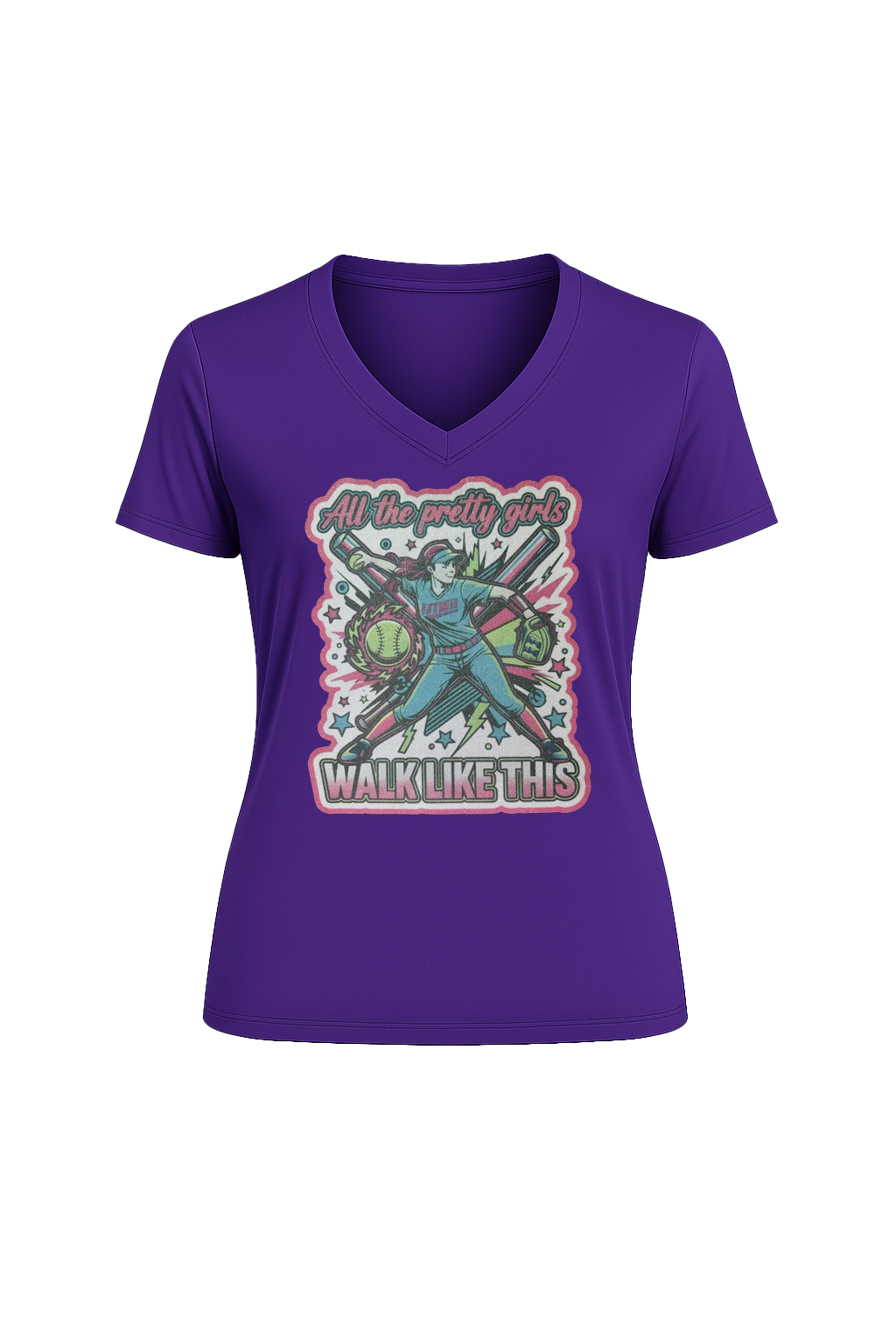 Glitter Pretty Girls Short Sleeve V-Neck Tee