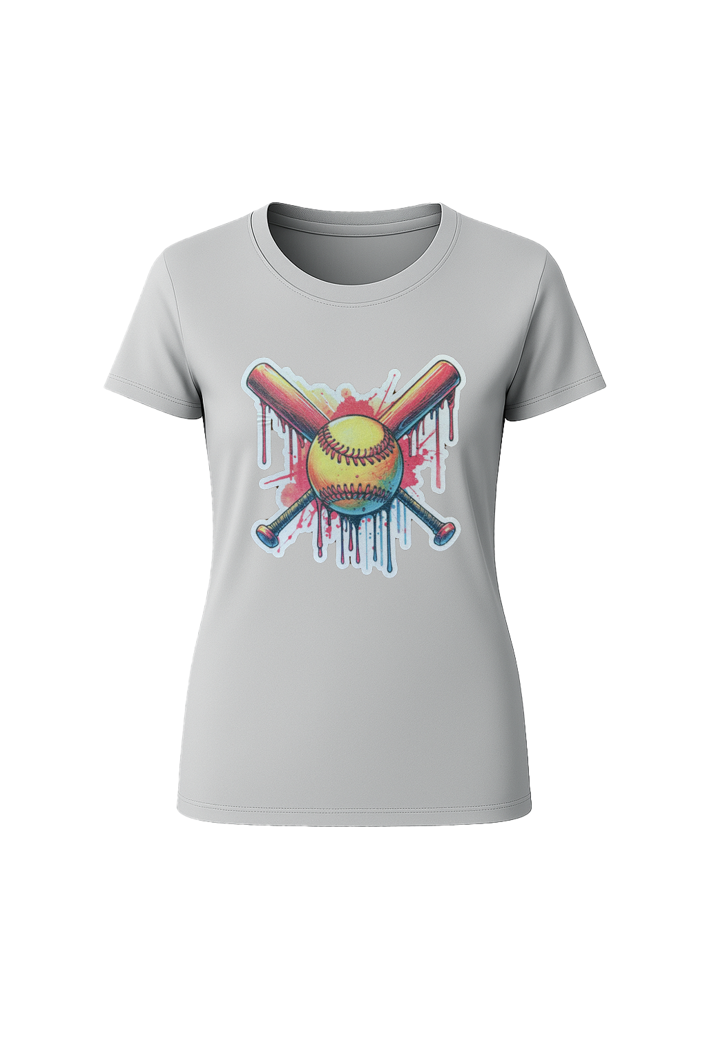 Glitter Red Drip Bats Short Sleeve Tee