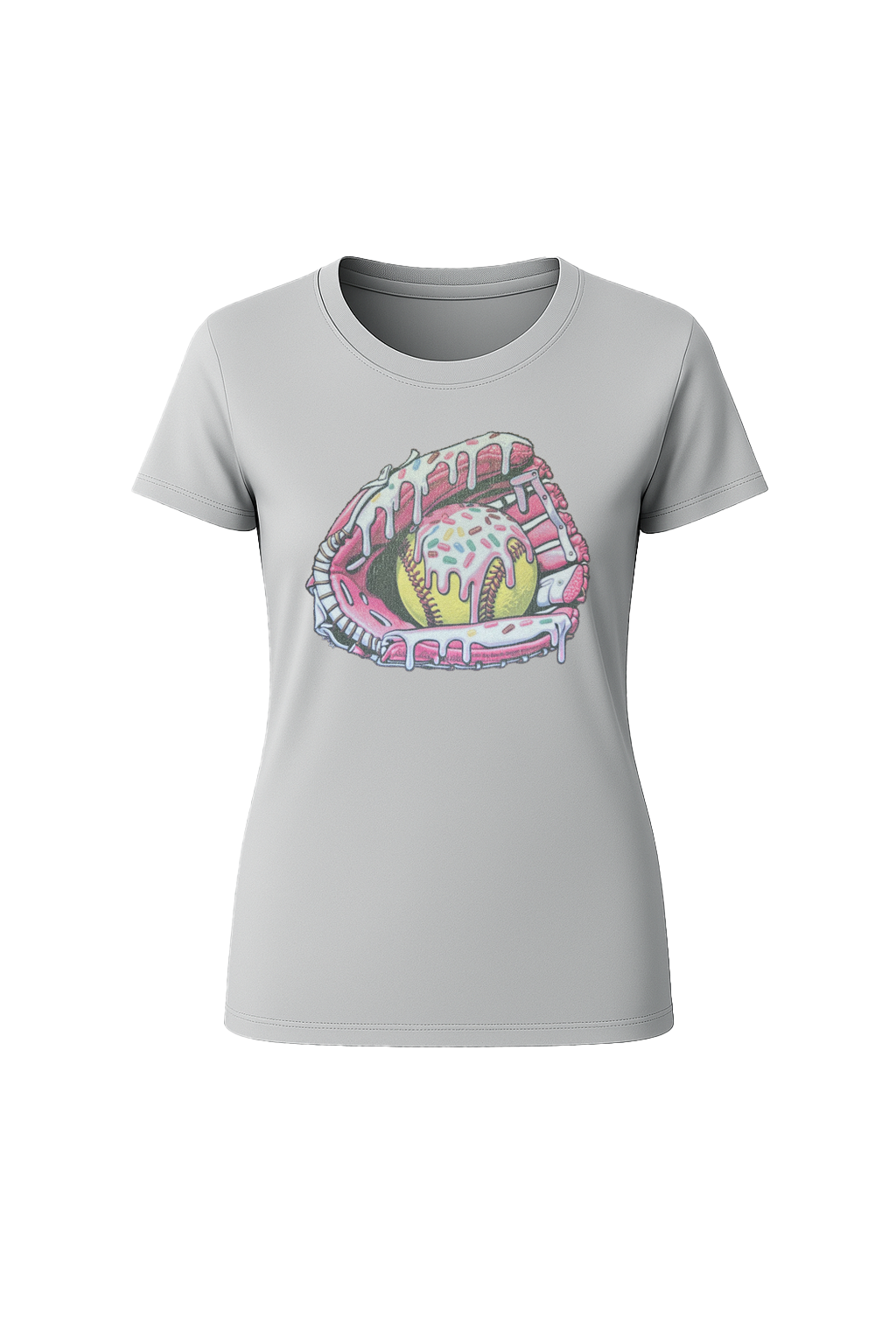 Glitter Softball Sundae Short Sleeve Tee