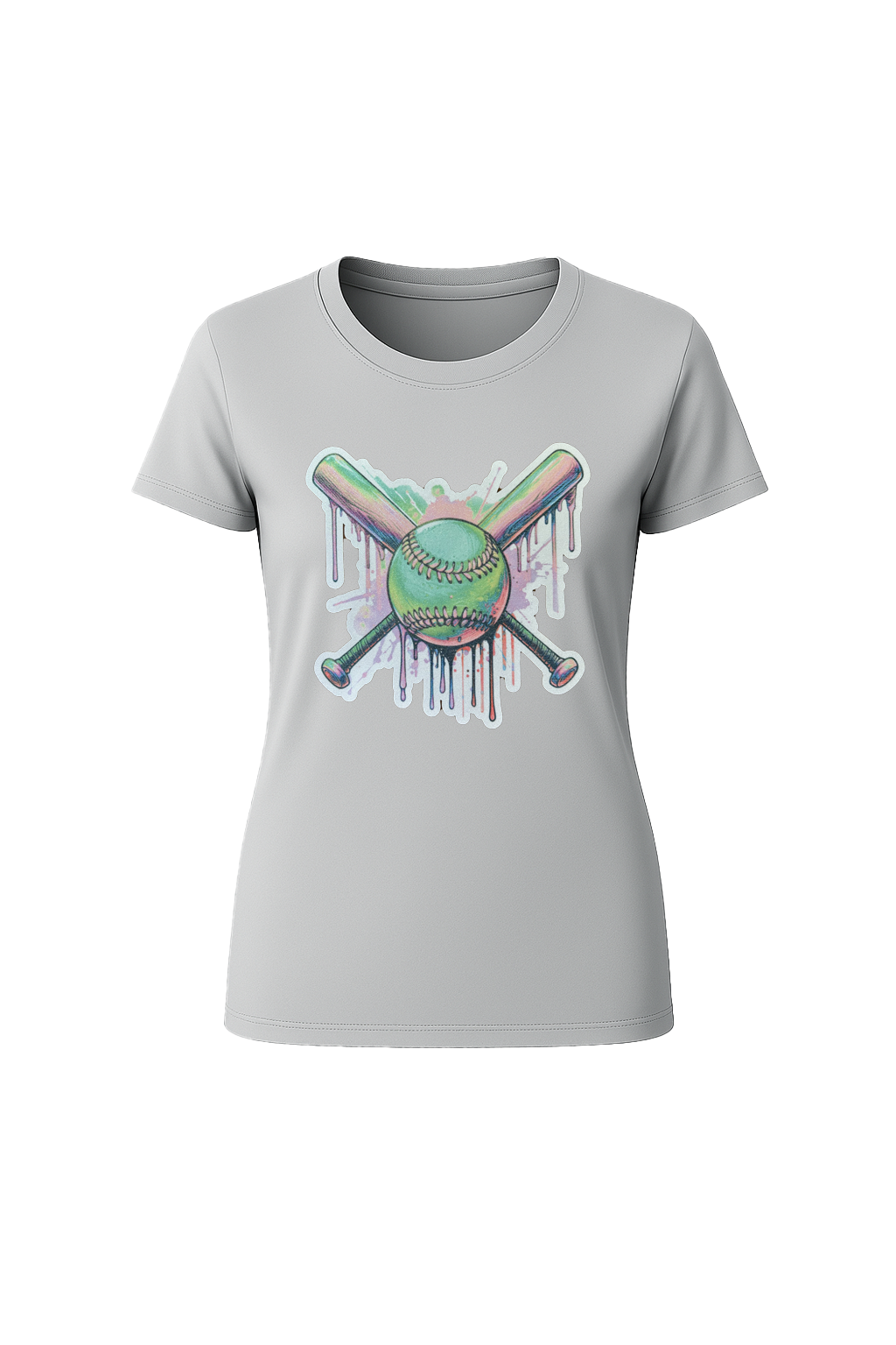 Glitter Green Drip Bats Short Sleeve Tee