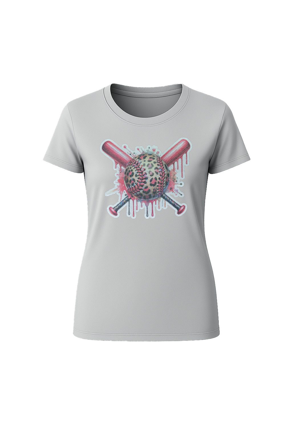 Glitter Leopard Drip Short Sleeve Tee