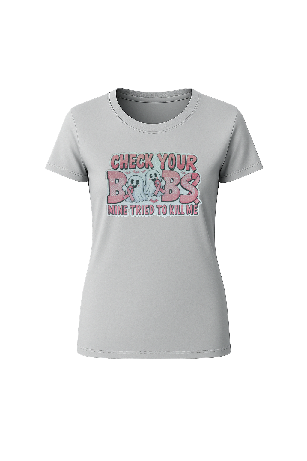 Glitter Check Your Boobs Short Sleeve Tee