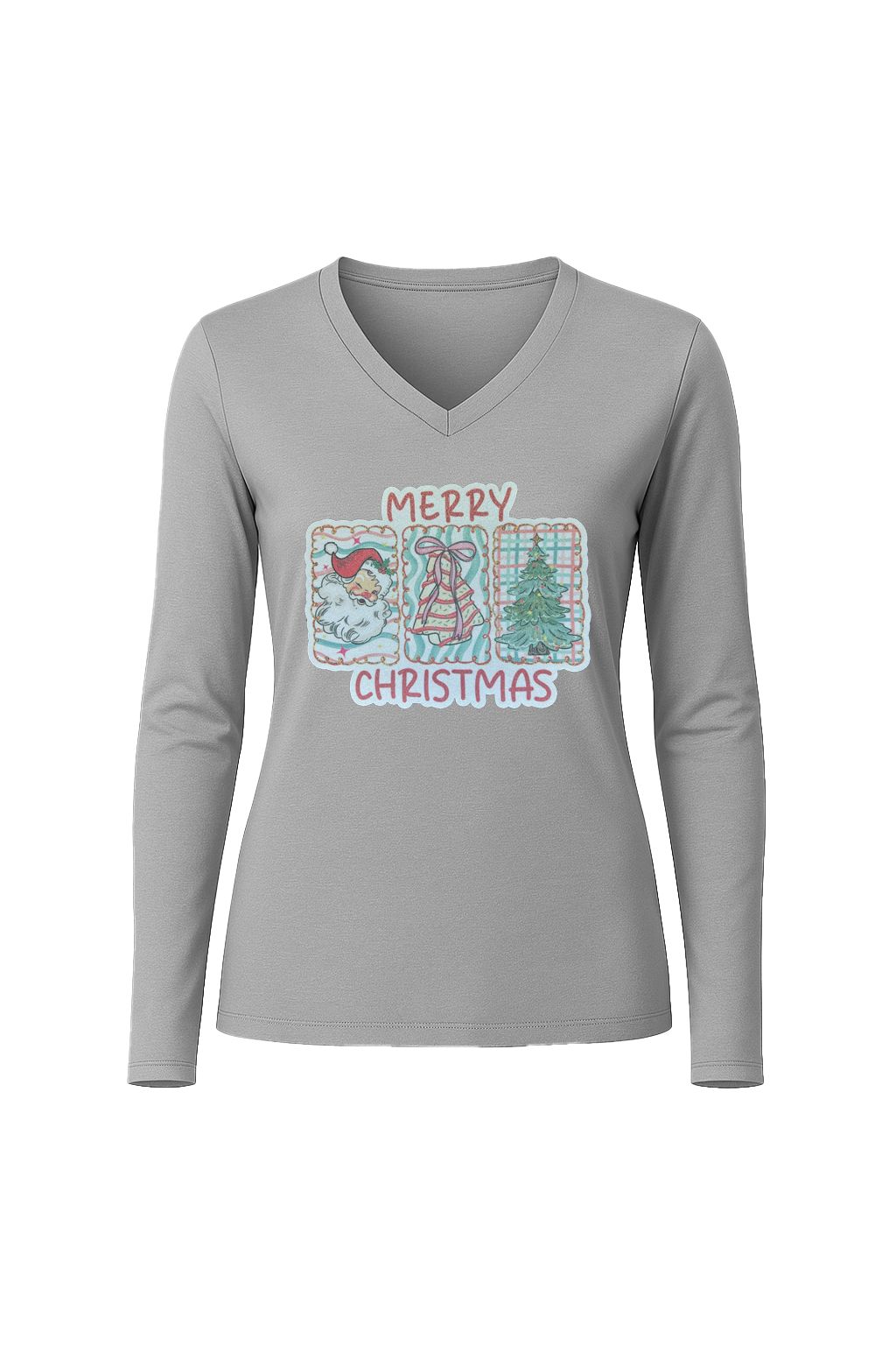 Glitter Three Wishes Long Sleeve V-Neck Tee