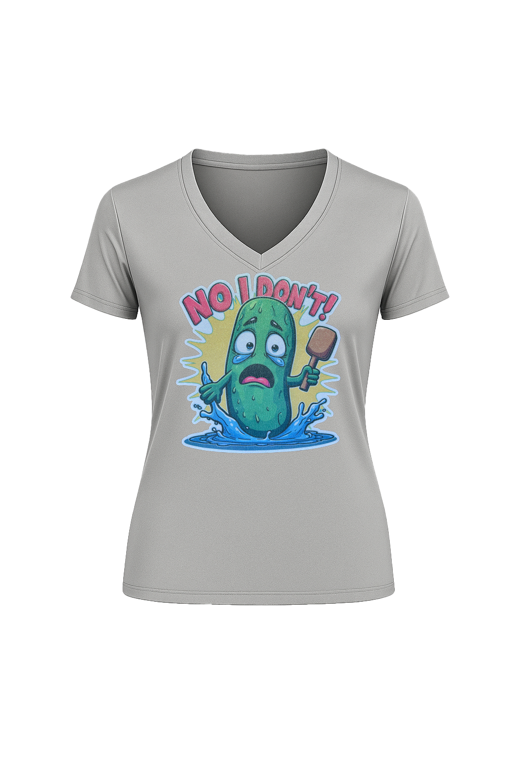 Glitter No I Don't Short Sleeve V-Neck Tee