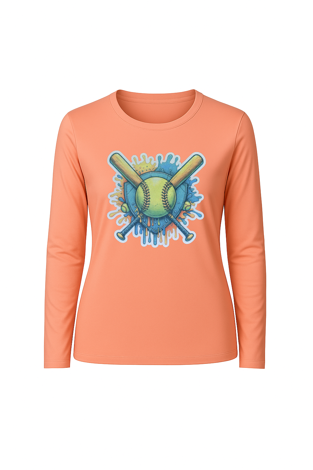 Glitter Blue Shield Long Sleeve Tee UPF 50