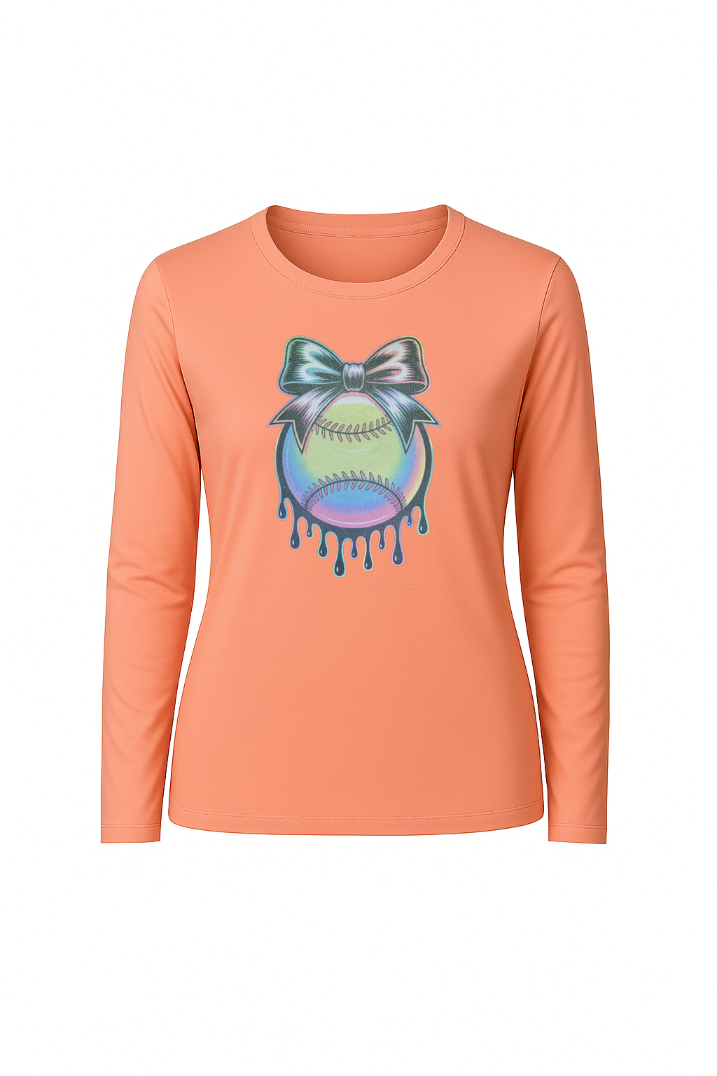 Glitter Neon Drip Long Sleeve Tee UPF 50
