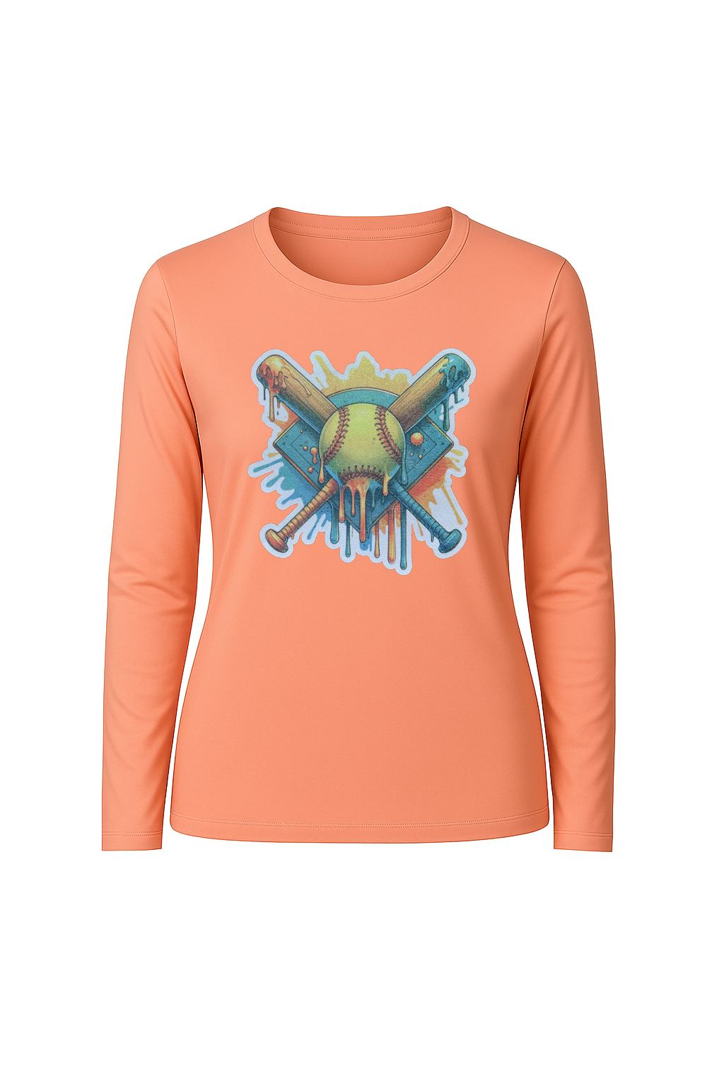 Glitter Teal Shield Long Sleeve Tee UPF 50