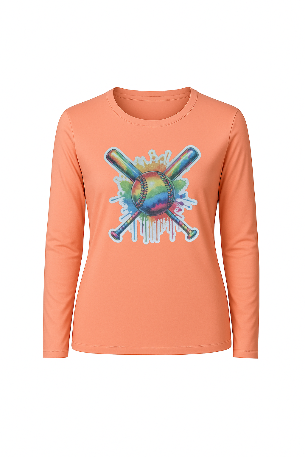 Glitter Splatter Bats Long Sleeve Tee UPF 50