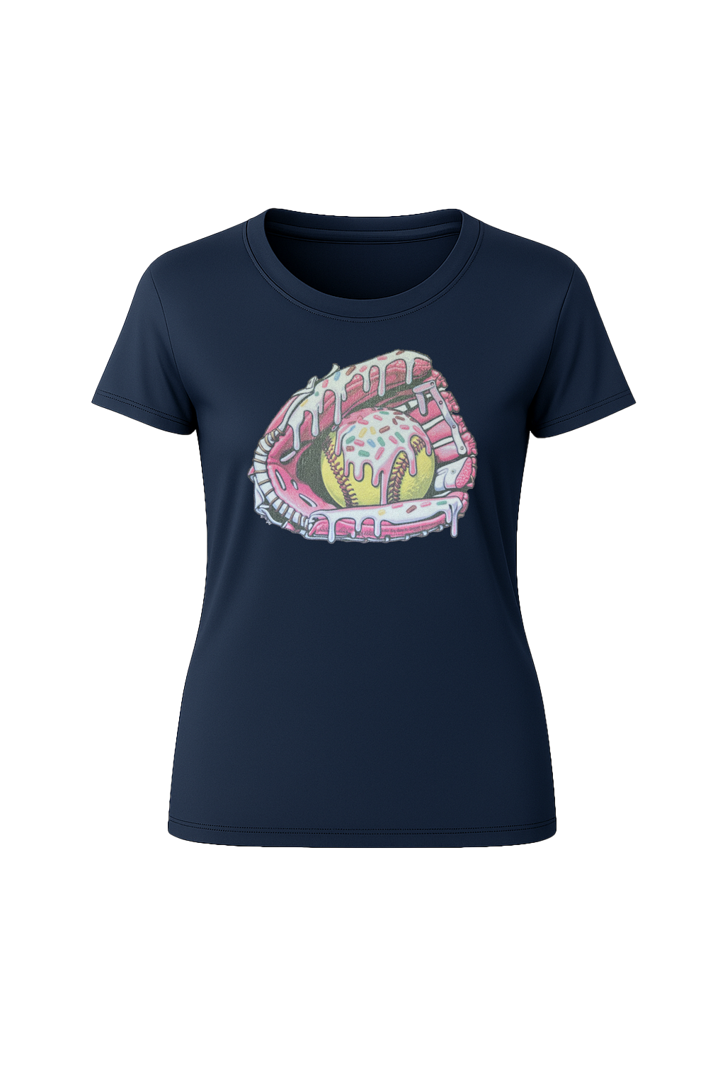 Glitter Softball Sundae Short Sleeve Tee