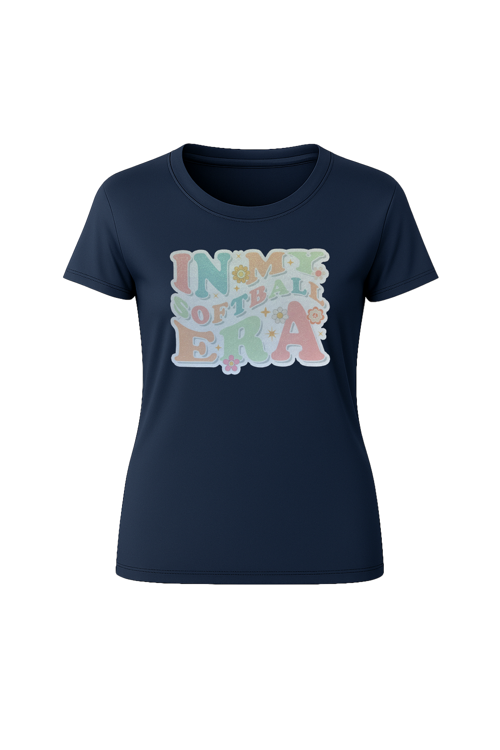 Glitter Softball Era Short Sleeve Tee