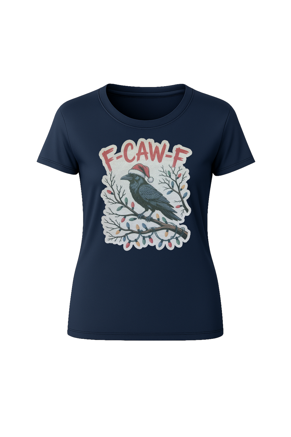 Glitter Christmas Crow Short Sleeve Tee