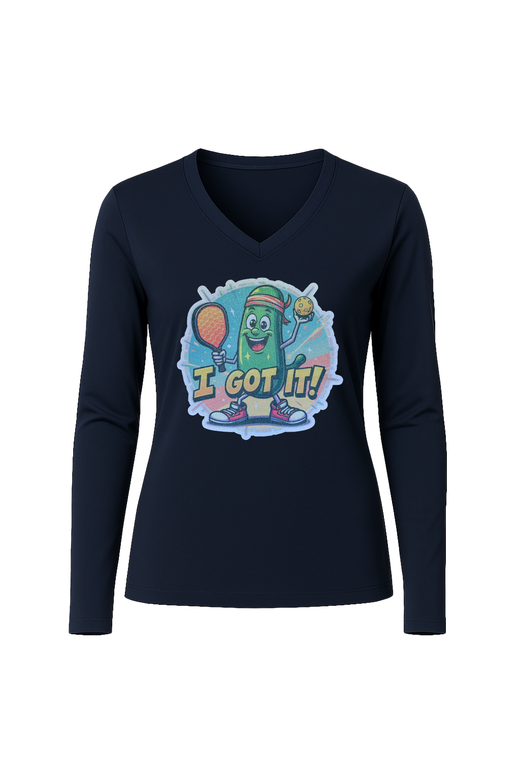 Glitter I Got It Long Sleeve V-Neck Tee