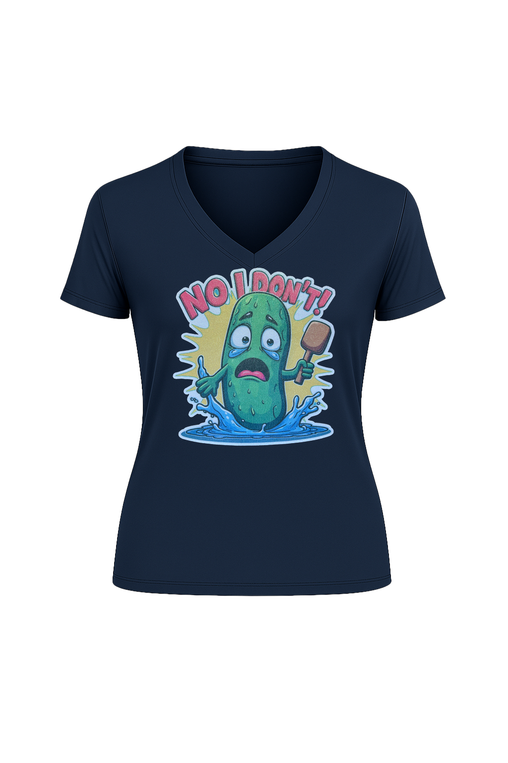 Glitter No I Don't Short Sleeve V-Neck Tee