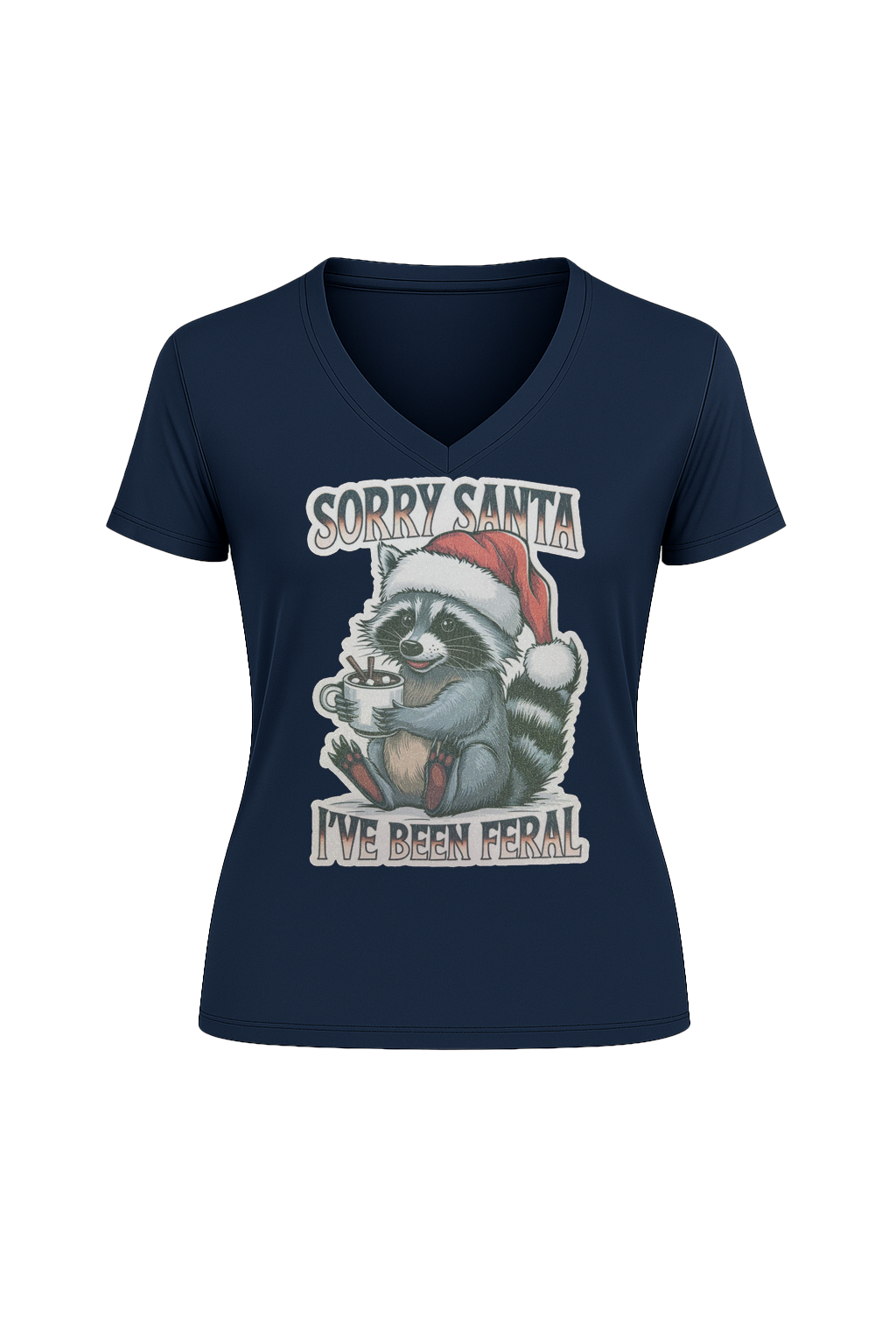 Glitter I've Been Feral Short Sleeve V-Neck Tee