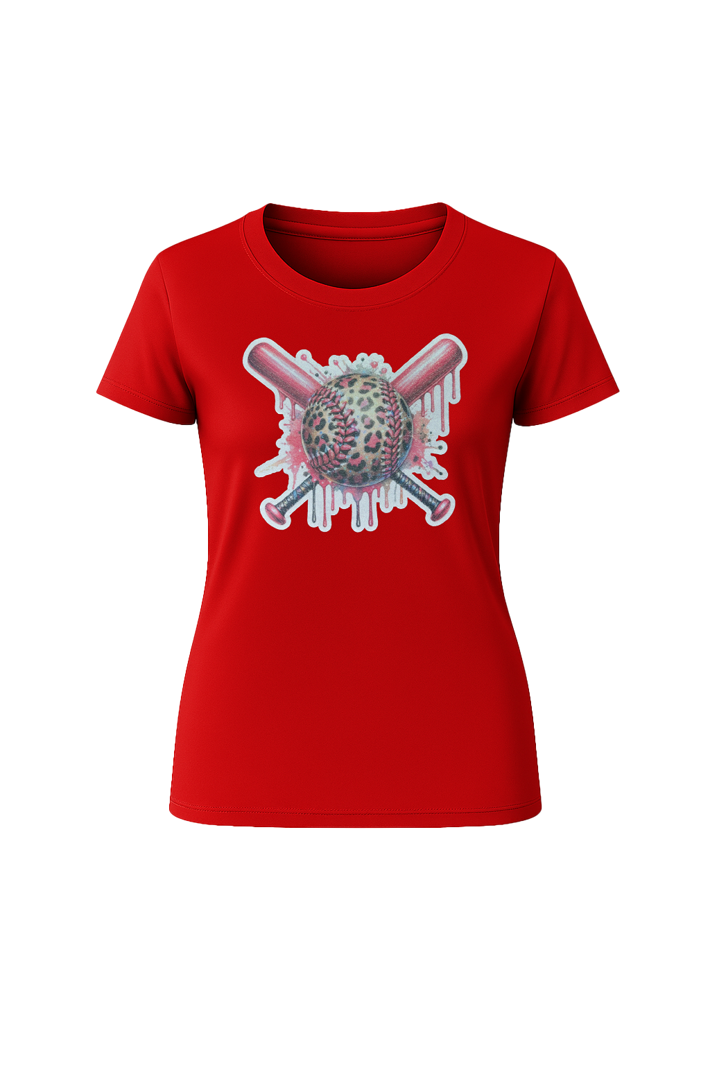 Glitter Leopard Drip Short Sleeve Tee