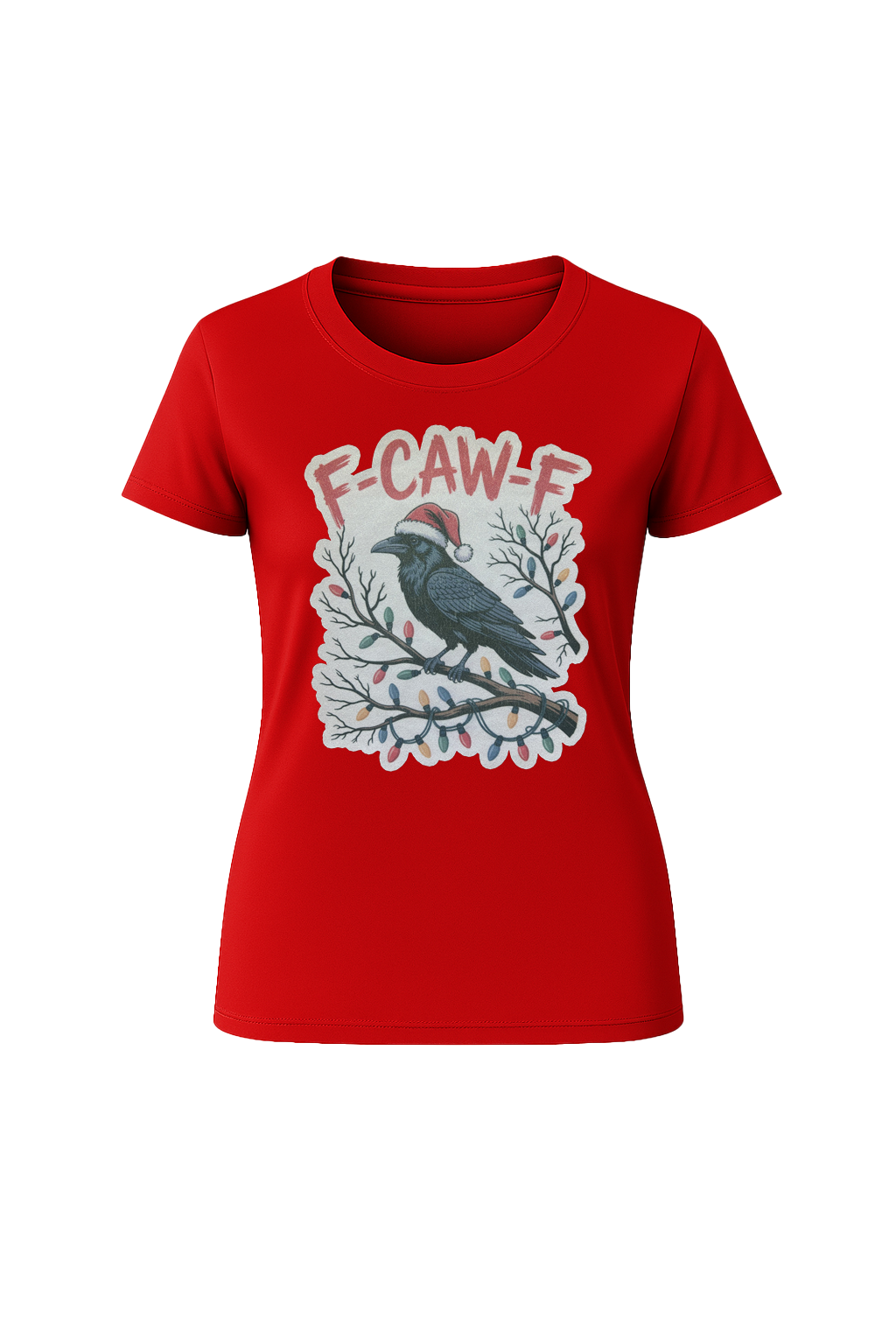 Glitter Christmas Crow Short Sleeve Tee