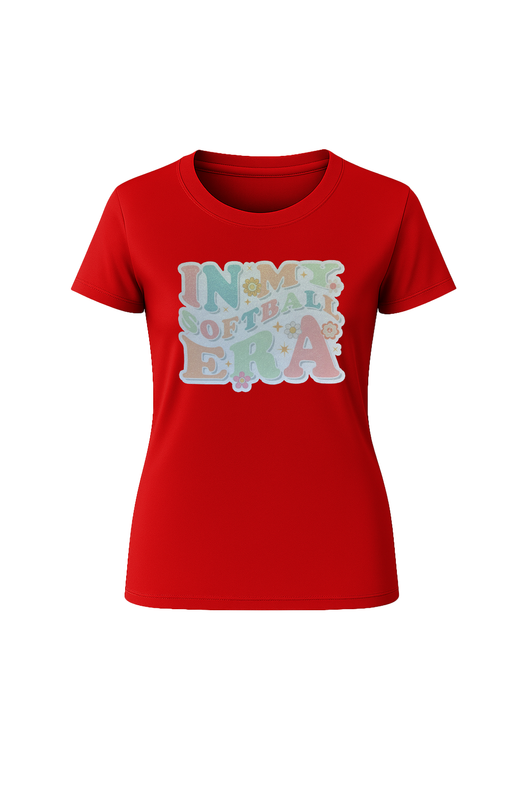 Glitter Softball Era Short Sleeve Tee